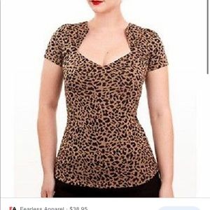 rock steady leopard sophia top